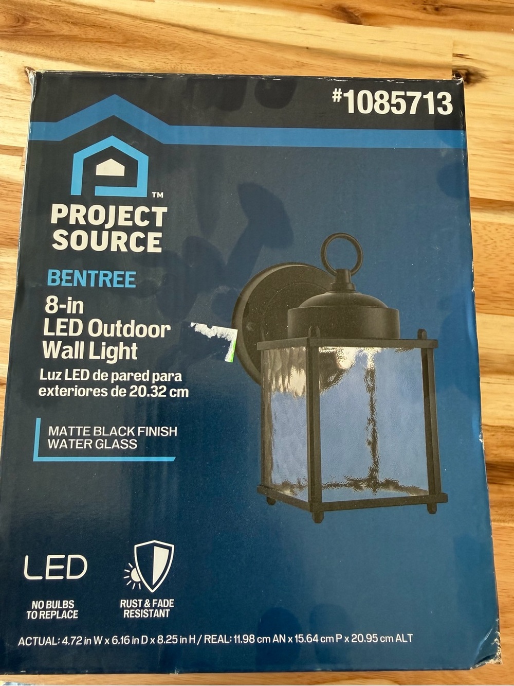 New Project Source Bentree 8-In LED Outdoor Wall Light in Matte Black